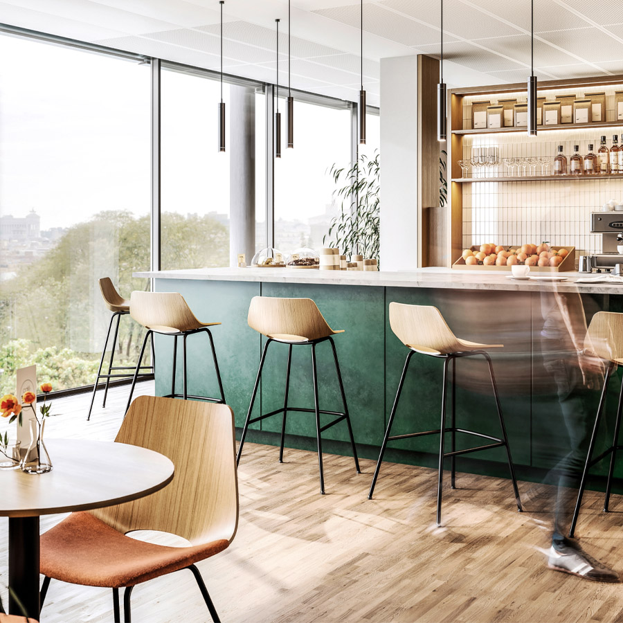 Thonet S 661 H Stahlrohrhocker - Beispielfoto