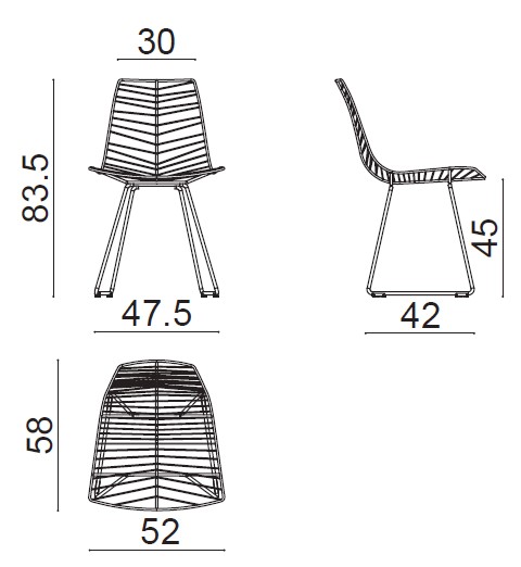 Arper Leaf Modell 1820 Abmessungen