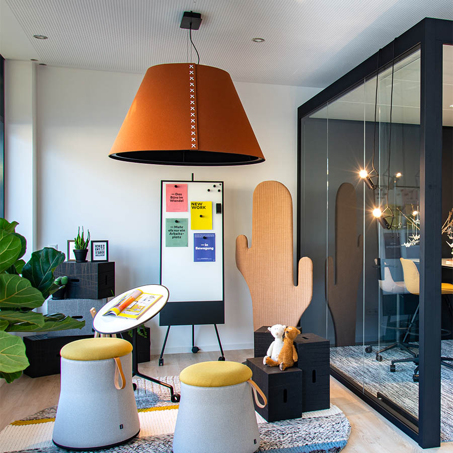 BuzziSpace BuzziShape - Größe L - Außen Kvadrat Hero 481, Innen BuzziFelt Antracite 68