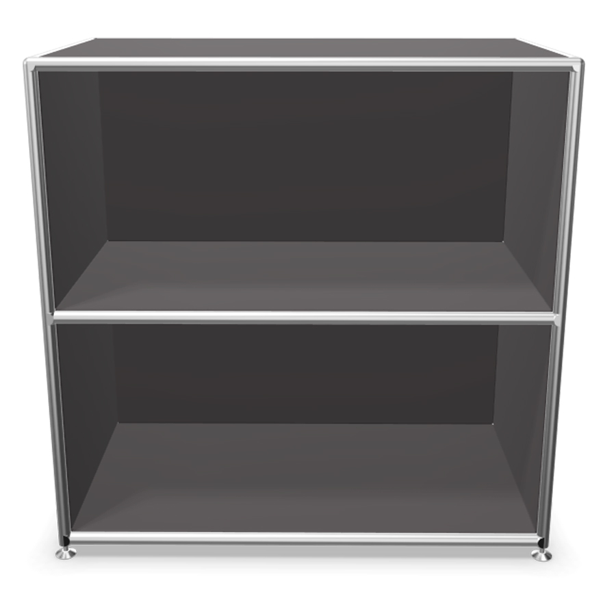 Bosse Regal Chrom 2 OH Melamin basaltgrau 80 cm