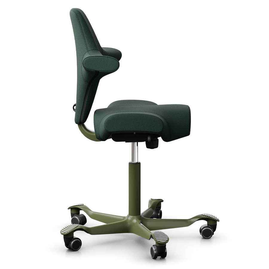 HAG Capisco 8106 Wollstoff Select Waldgrün - Gestell Moss Grey - Seite