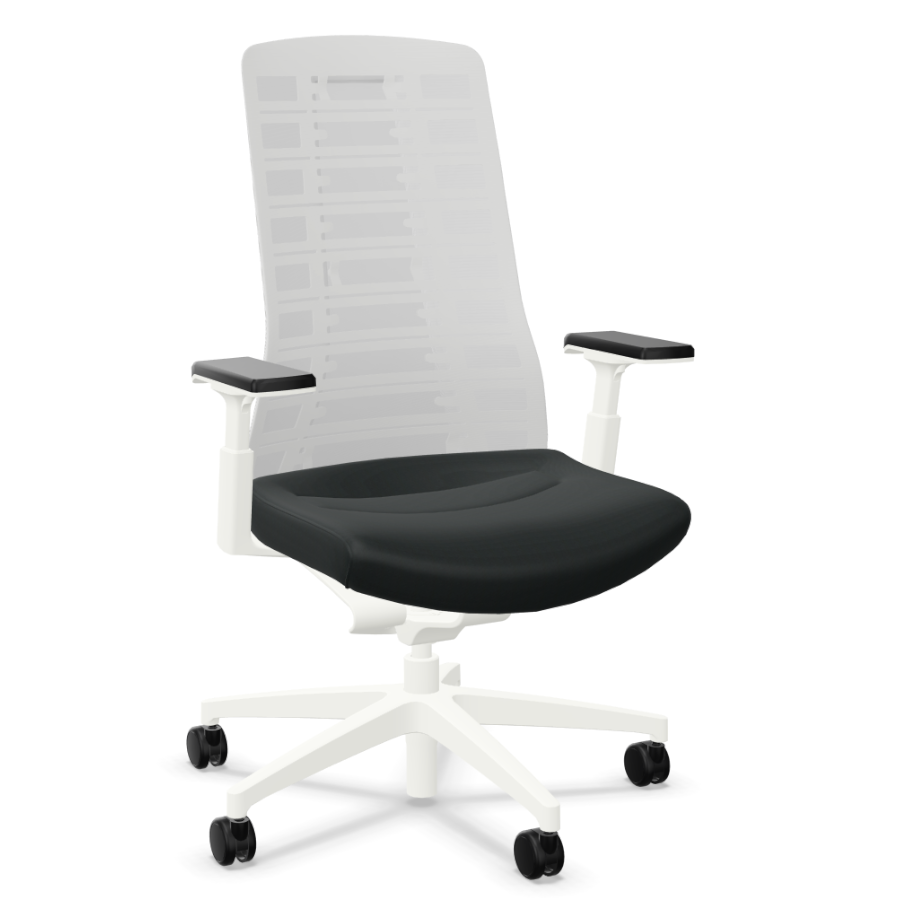 Interstuhl PUREis3 PU21C Sitz grau - Netz weiß