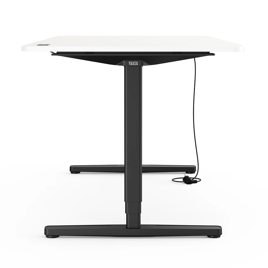 Yaasa Desk Pro Gestell schwarz Tischplatte Weiß