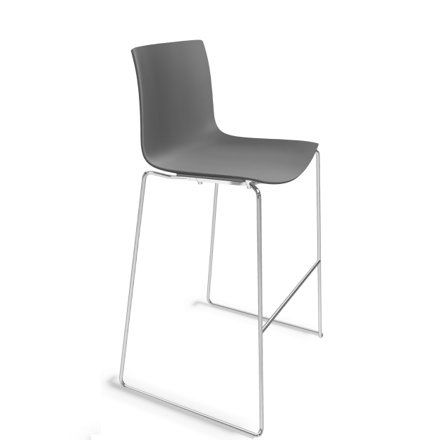 Arper Catifa Barhocker einfarbig anthrazit