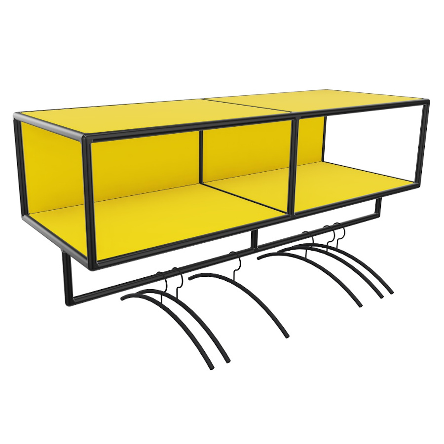 Bosse >Garderobe Black Edition Breite 120 cm in Le Corbusier