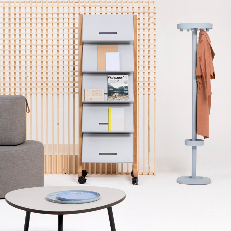 Cascando Plus Garderobenständer | Haken | Schirmständer | Farbe Graublau | Beispielbild