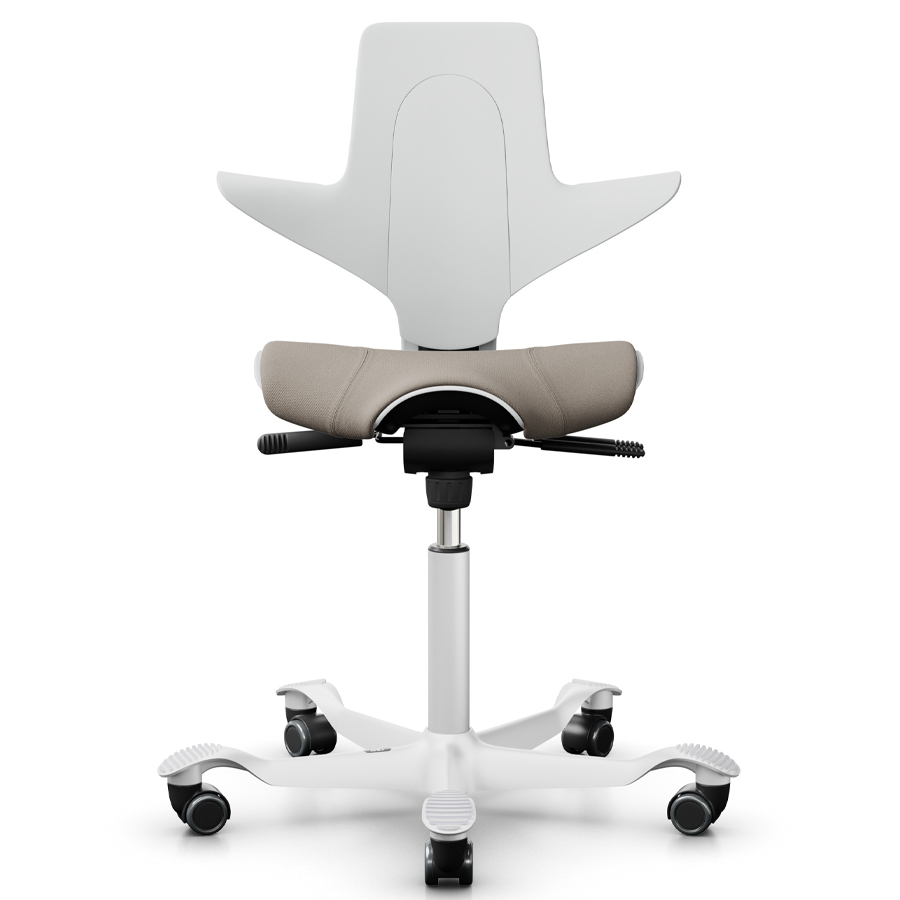 HAG CAPISCO PULS 8020 White Edition mit Stoff Select lehm - Frontansicht