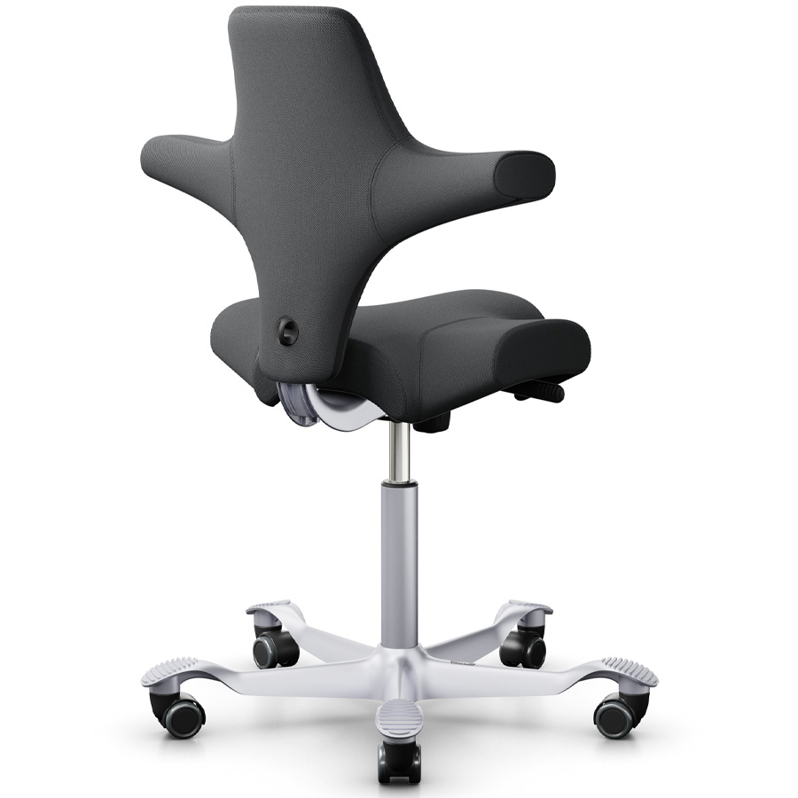 HAG Capisco 8106 Stoff Select 60134 dunkelgrau - Gestell silber - Rückseite