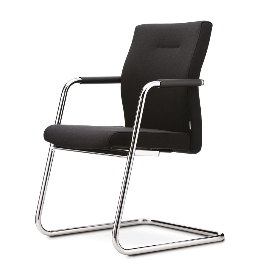 fm Fastline Freischwinger startup 2 schwarz | Seitenansicht | Gestell chrom