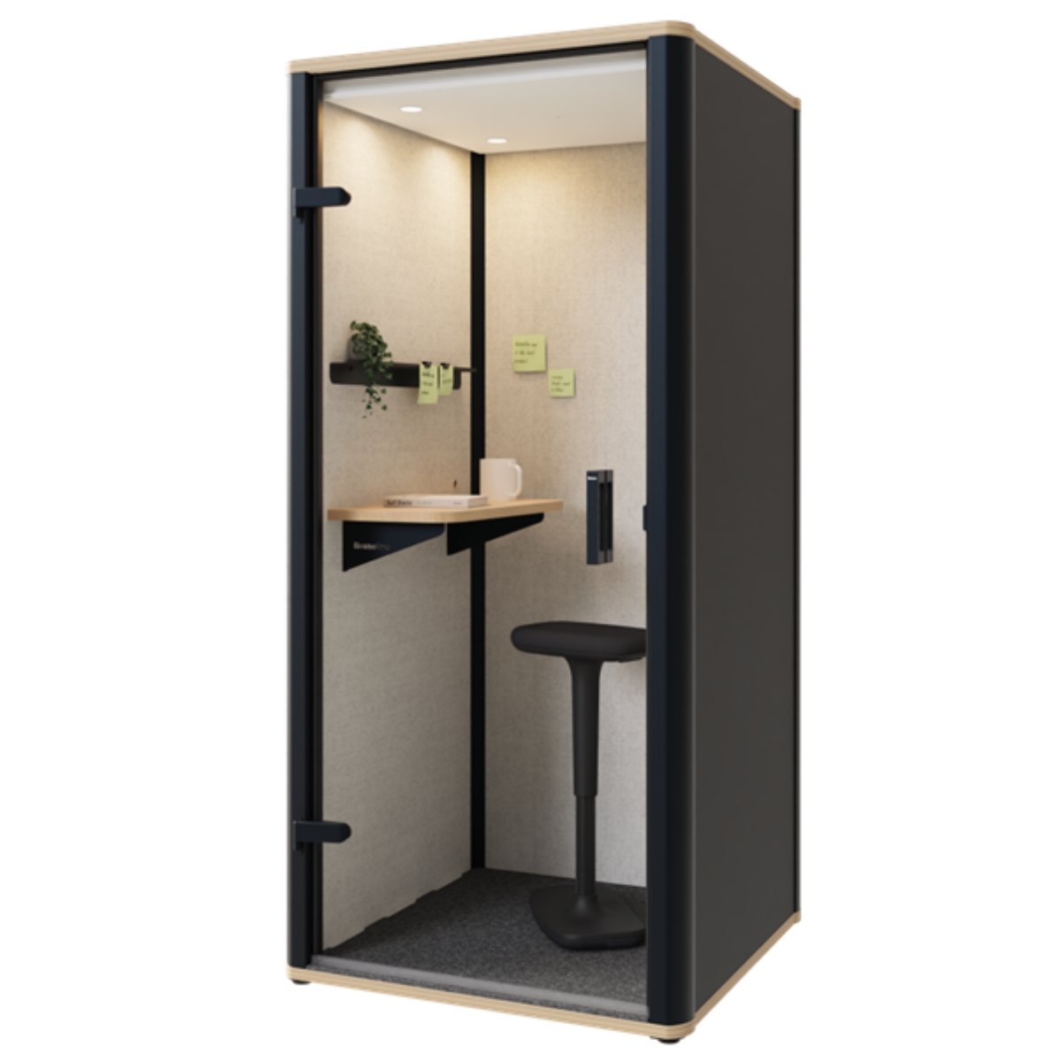 BOSSE Bosselino Telefonbox UNO Black Edition | Komplettmodell | Akustikbox | Telefonzelle