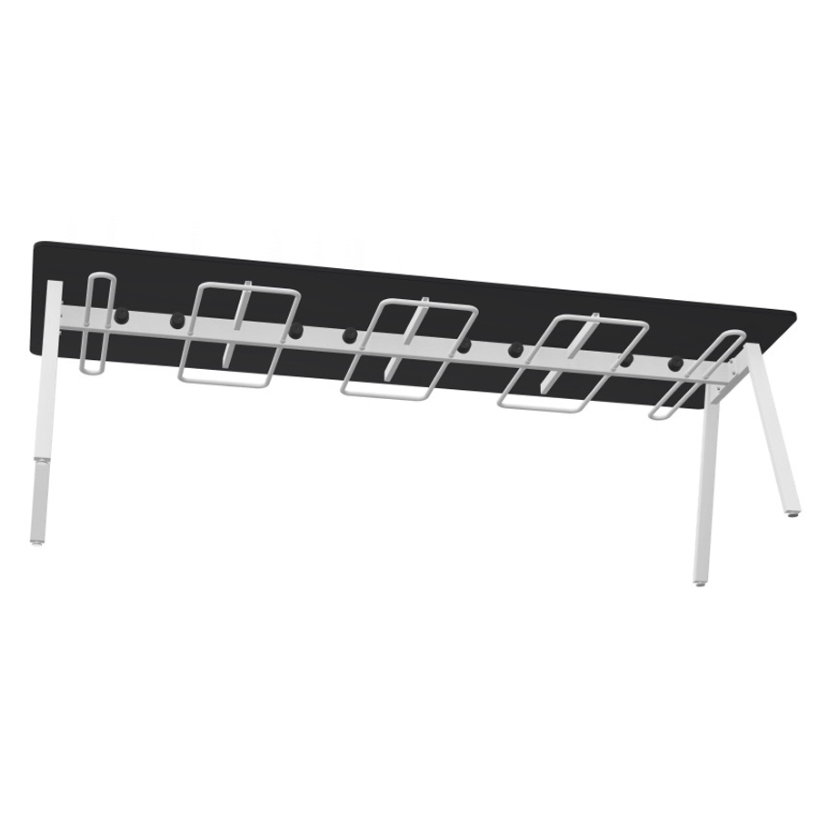 Bejot Orte OTCD Tisch Gestell weiß, TIschplatte schwarz - Breite 260 cm