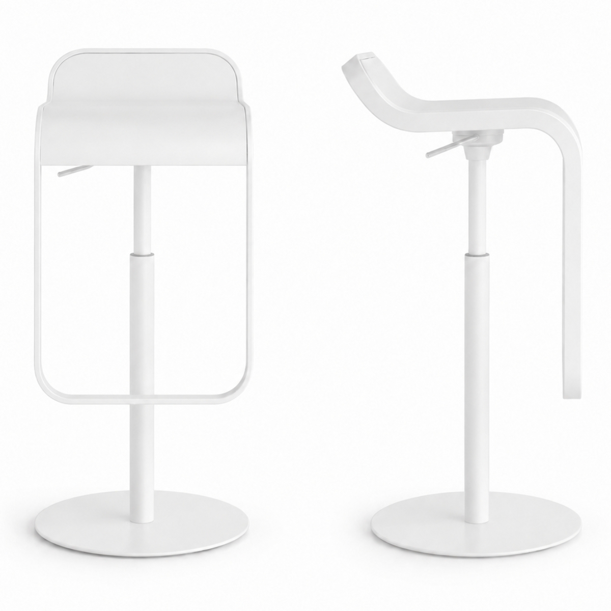 lapalma LEM S80 Barhocker  Sitz wei lackiert - GEstell komplett weiss