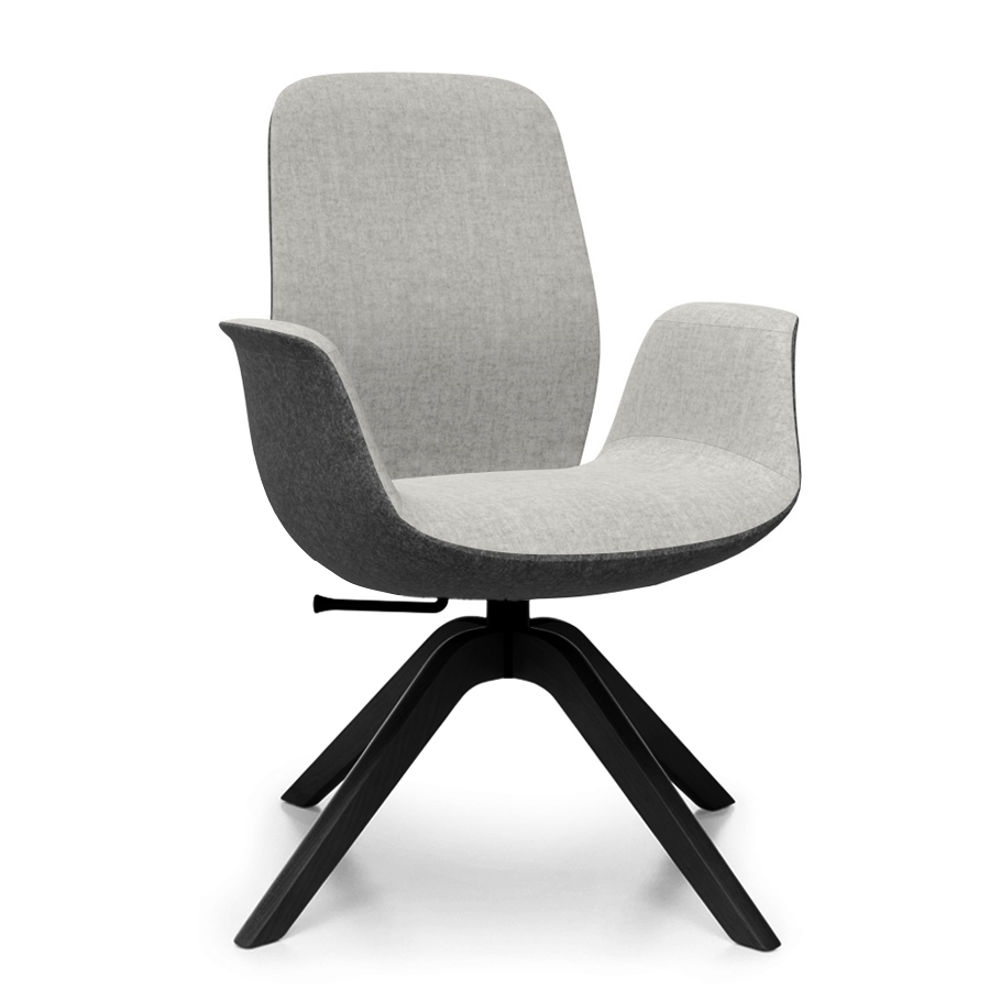 Profim ElliePro 20HW Bezug Synergy Mix grau - Holzgestell schwarz