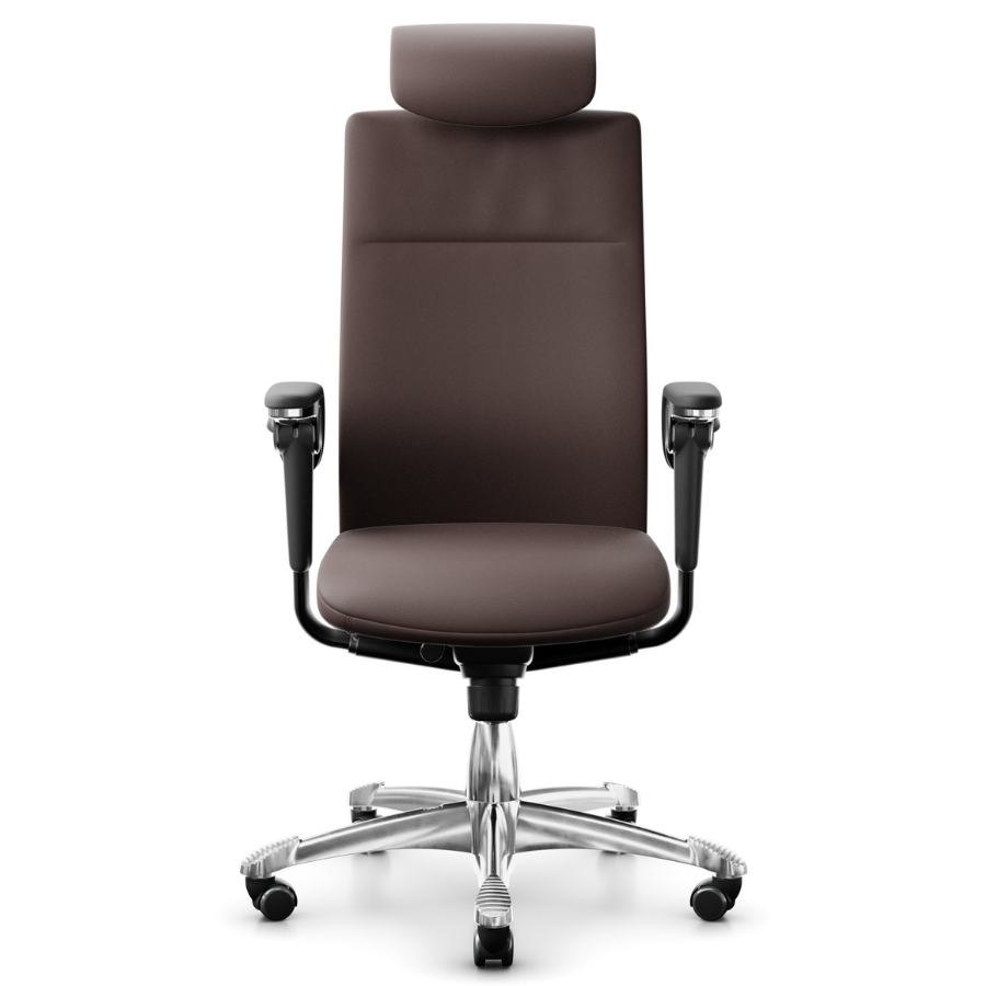 HAG Tribute 9031 Chefsessel Fußkreuz und Gestell komplett poliert - Frontansicht