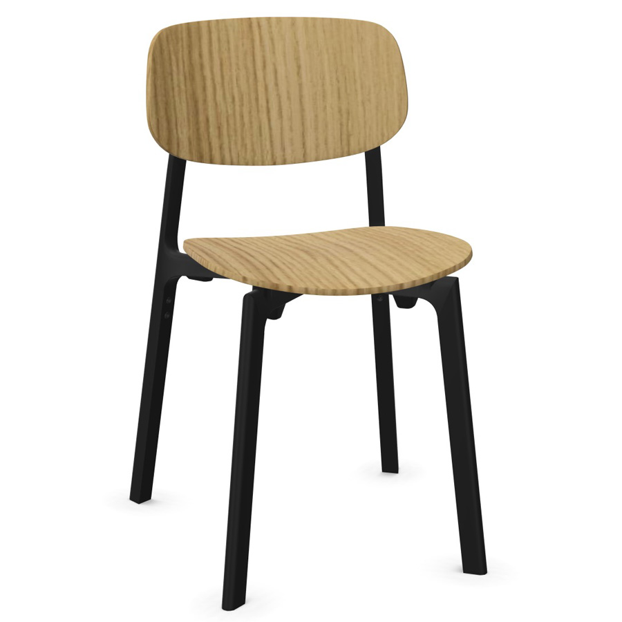 Kristalia COLANDER europäische Eiche, schwarzes Gestell