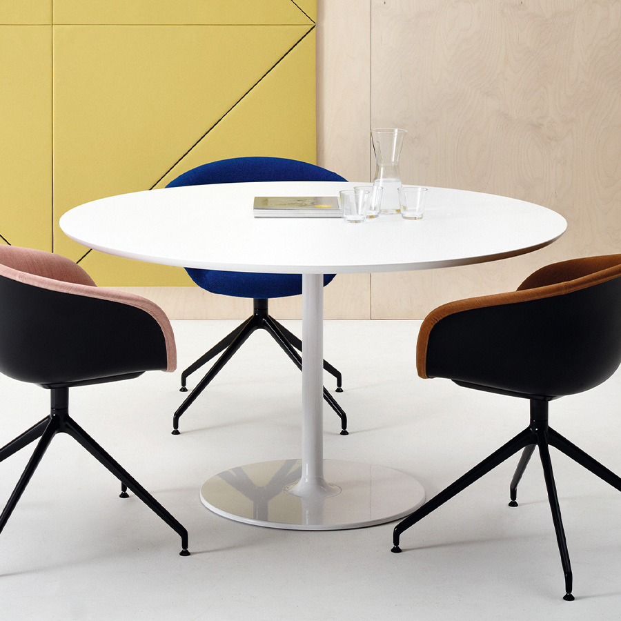 Arper DIZZIE Esstisch Höhe 74 cm weiß