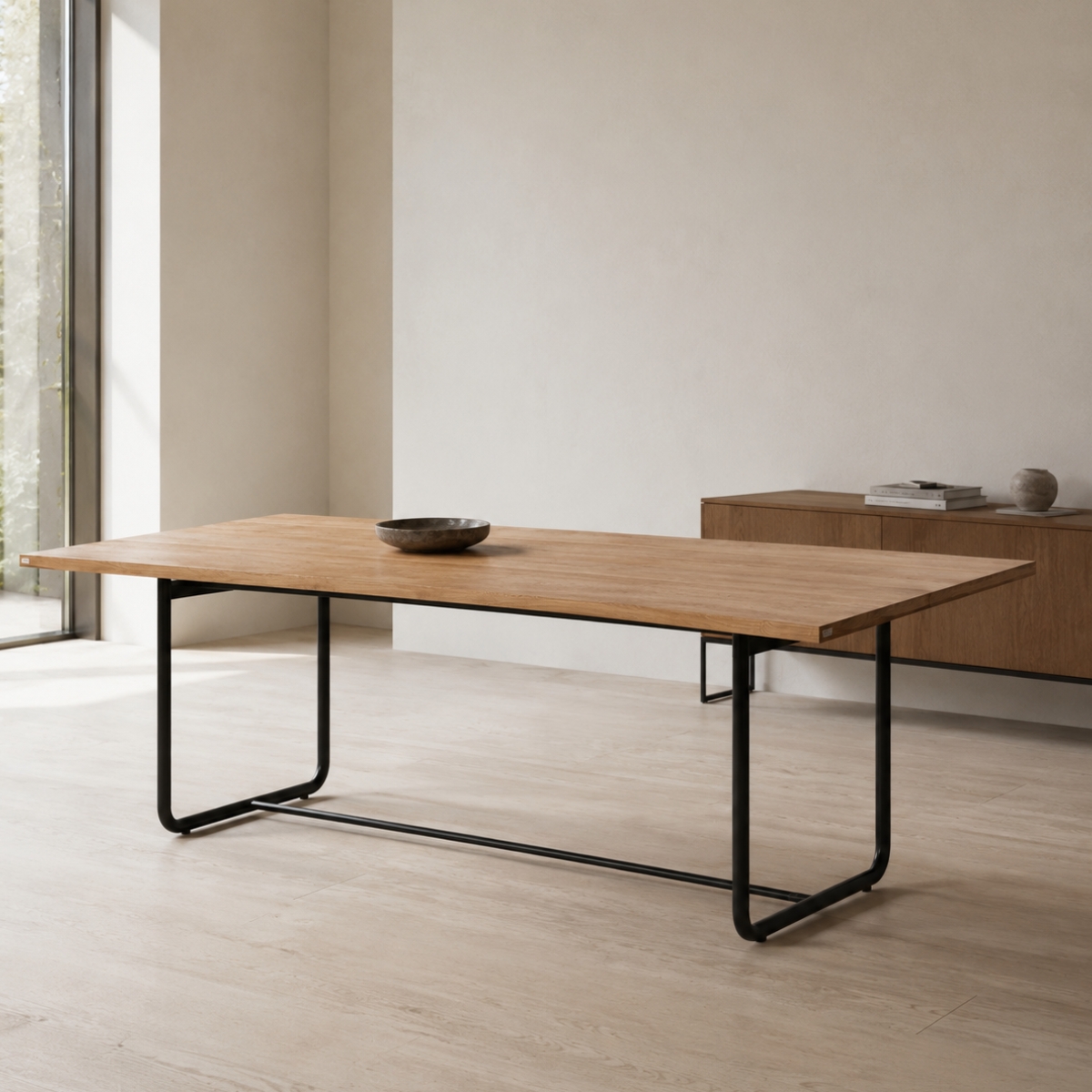 Thonet Esstisch S 1070 - Gestell schwarz 240x100 cm  (2)