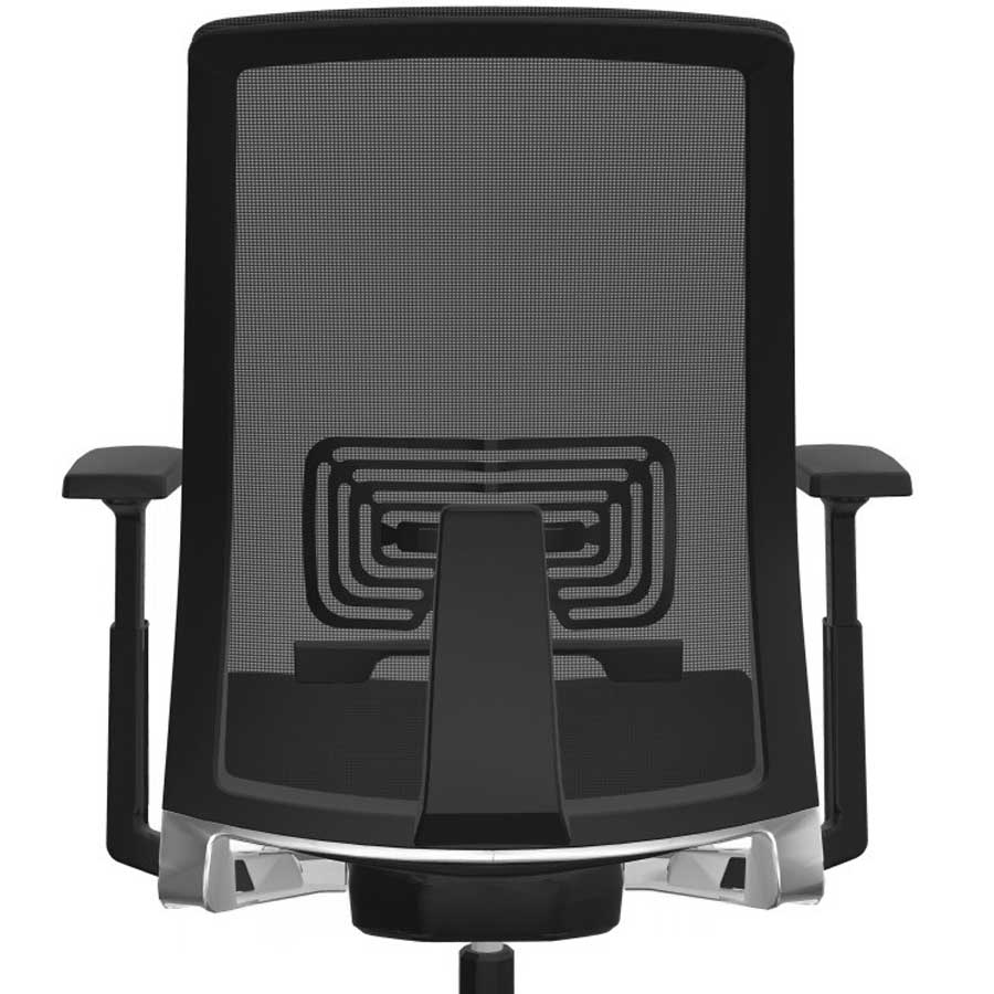 HAWORTH Very (Comfort 62) schwarz mit Netzrücken Nahaufnahme Rücken