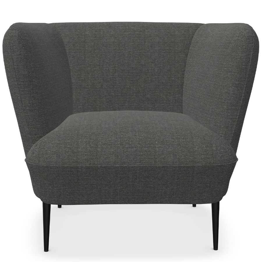 W. Schillig Einzelsessel Ella mit Metallfüßen - schwarz-weiß - Frontansicht