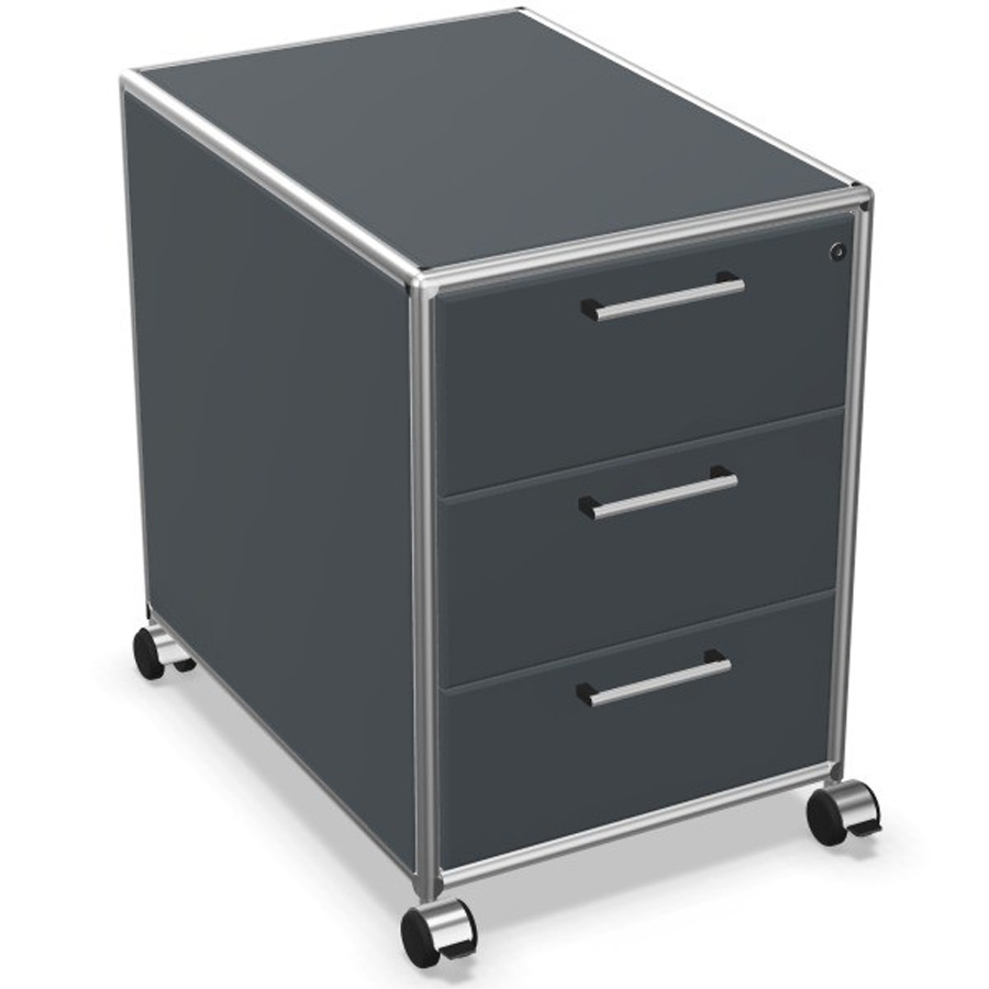 Bosse Rollcontainer mit Schüben anthrazit - Gestell chrom