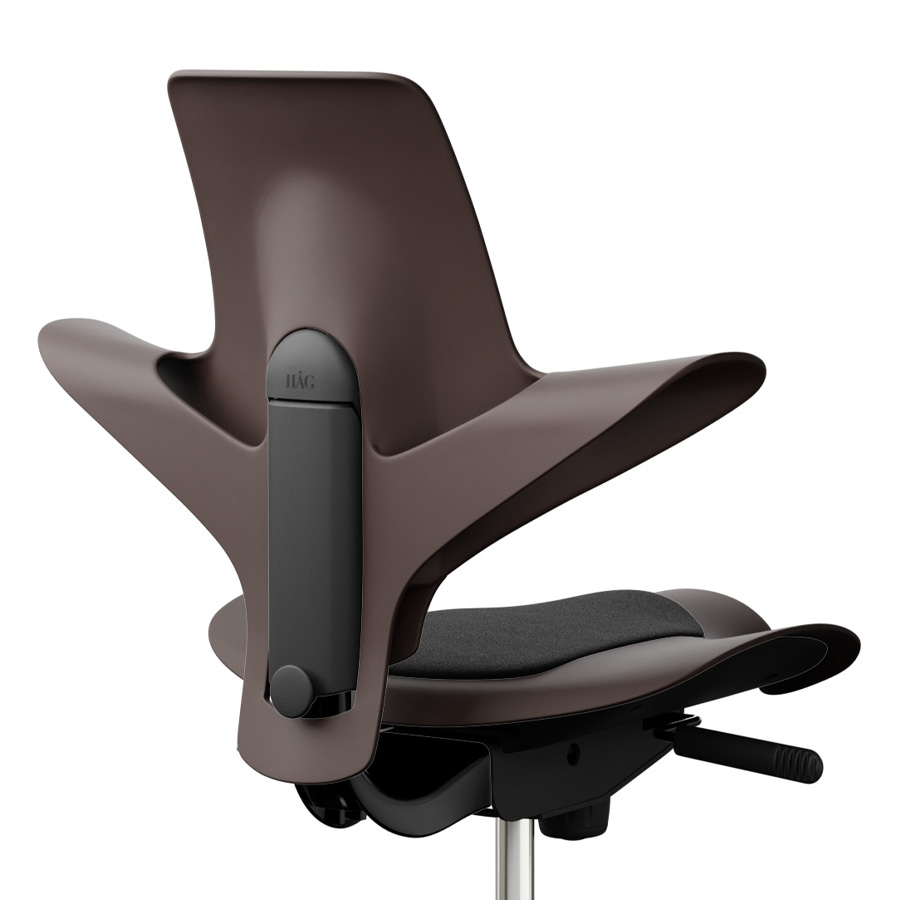 HAG CAPISCO PULS 8010 braun mit Stoff Cura schwarz - Gestell schwarz - Nahaufnahme