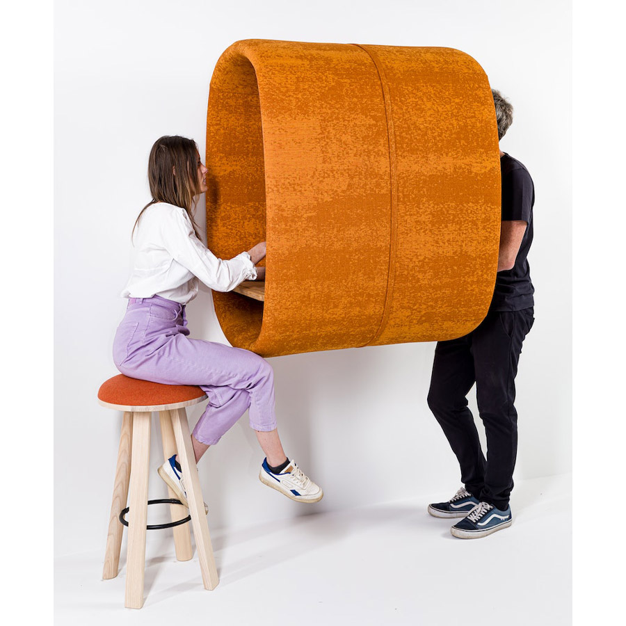 BuzziSpace BuzziRing | Akustik Minibüro | Orange | Beispielbild