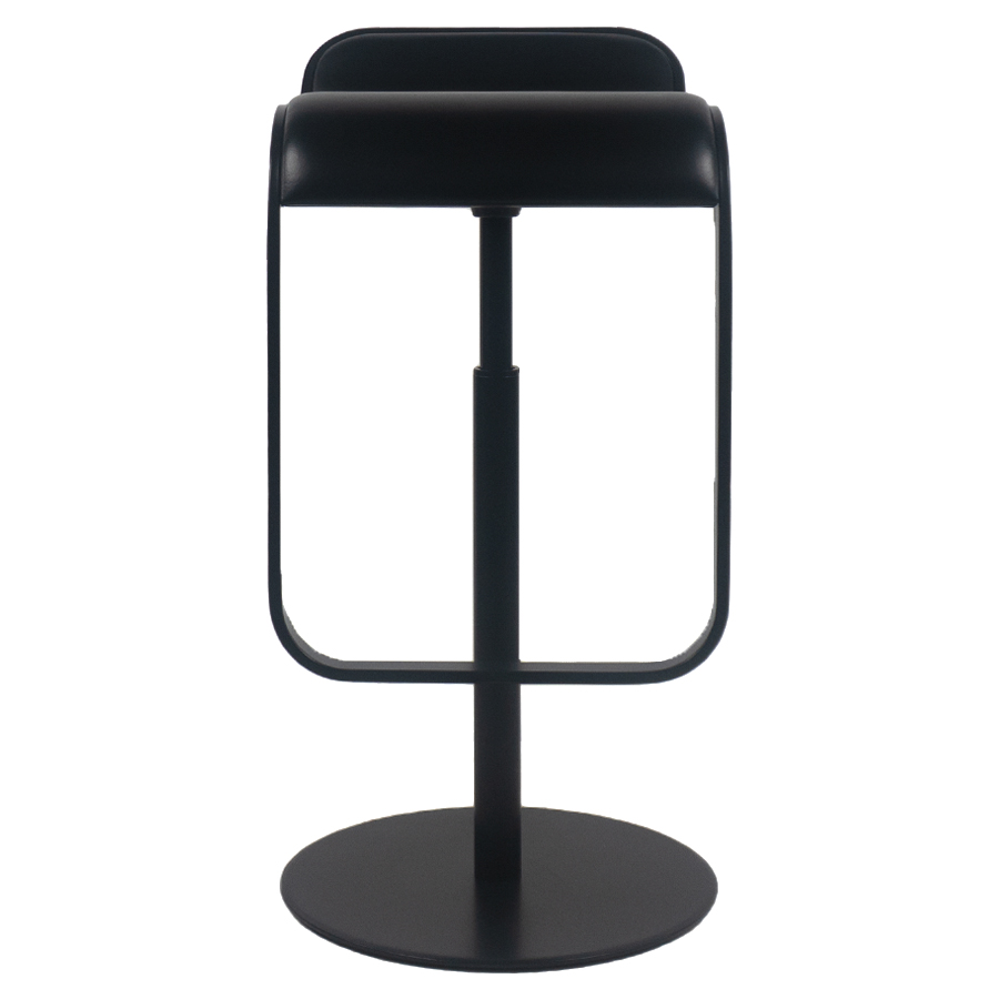 lapalma LEM S79 Sitzbezug Leder schwarz | Gestell und Gasfeder komplett schwarz | Front