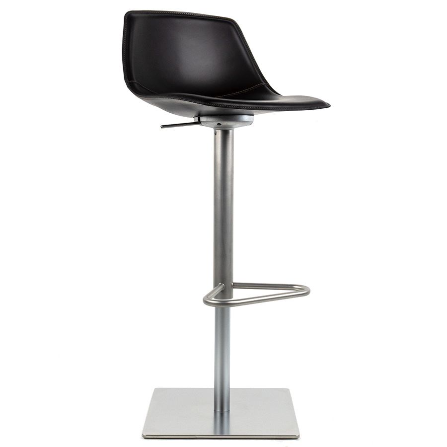 lapalma MIUNN S104 Barhocker Schale Leder dunkelbraun