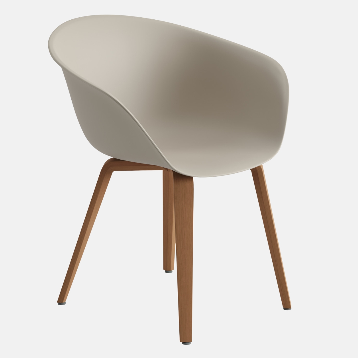 arper duna 02 mit holzgestell, schale beige