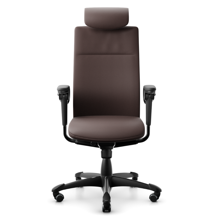 HAG Tribute 9031 Chefsessel Fußkreuz und Gestell komplett schwarz - Frontansicht