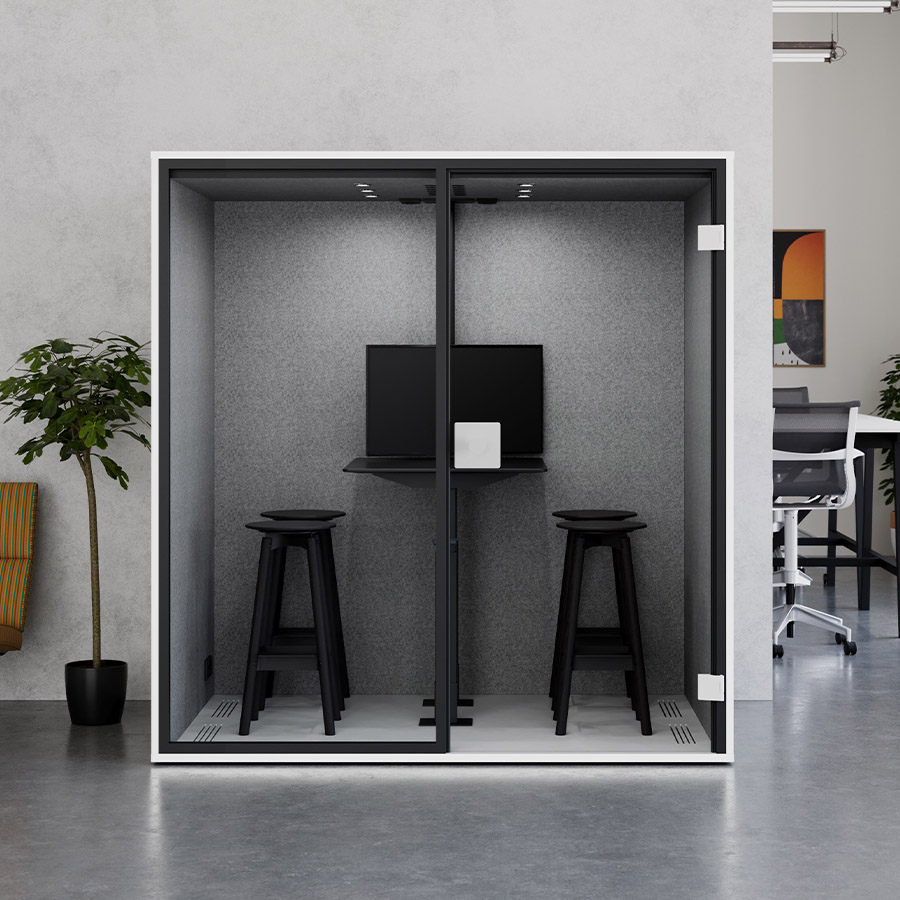 Berlin Acoustics Meet Akustikbox in Weiß mit geschlossener Rückwand