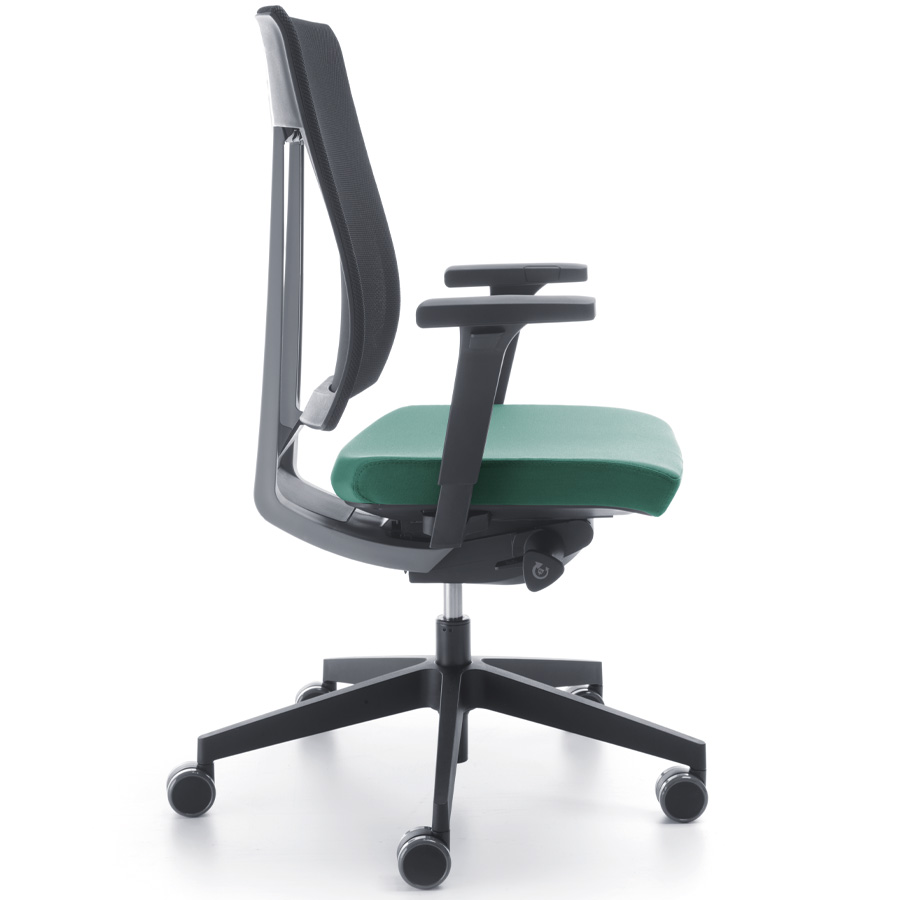 Profim Net 101 STL mit Netzrücken Runner und Polsterbezug Select in Schwarz - Fußkreuz Kunststoff schwarz