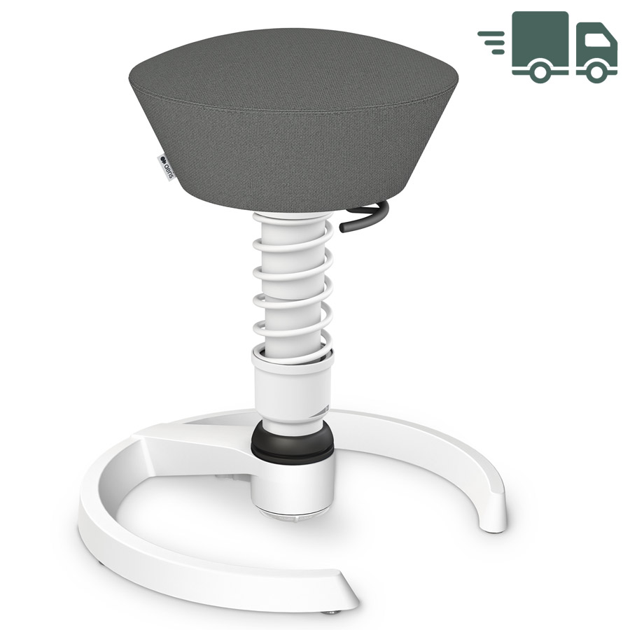 Aeris Swopper Cura grau meliert | Gestell weiß | Gleiter