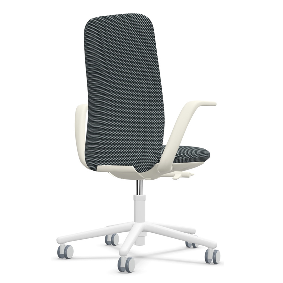 HAWORTH Nia Bürodrehstuhl - Rückenlehne mittelhoch dunkelgrau von hinten