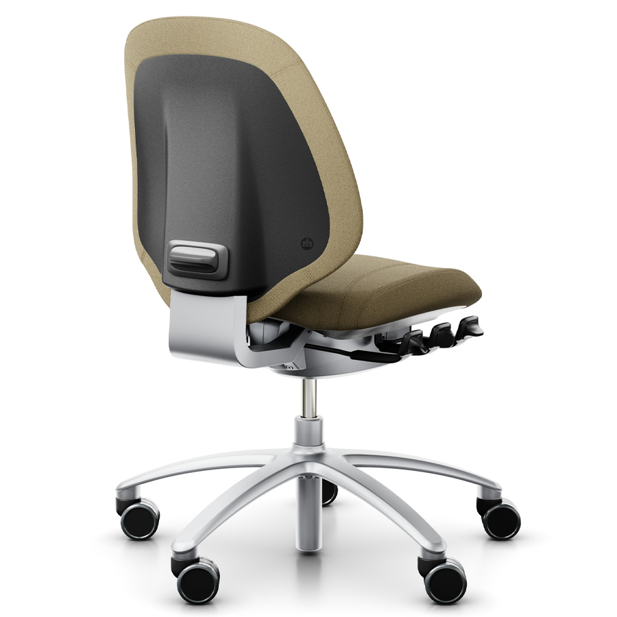 RH Mereo 200 silver mit halbhoher Rückenlehne - Gestell silber - Capture Beige - Rückansicht