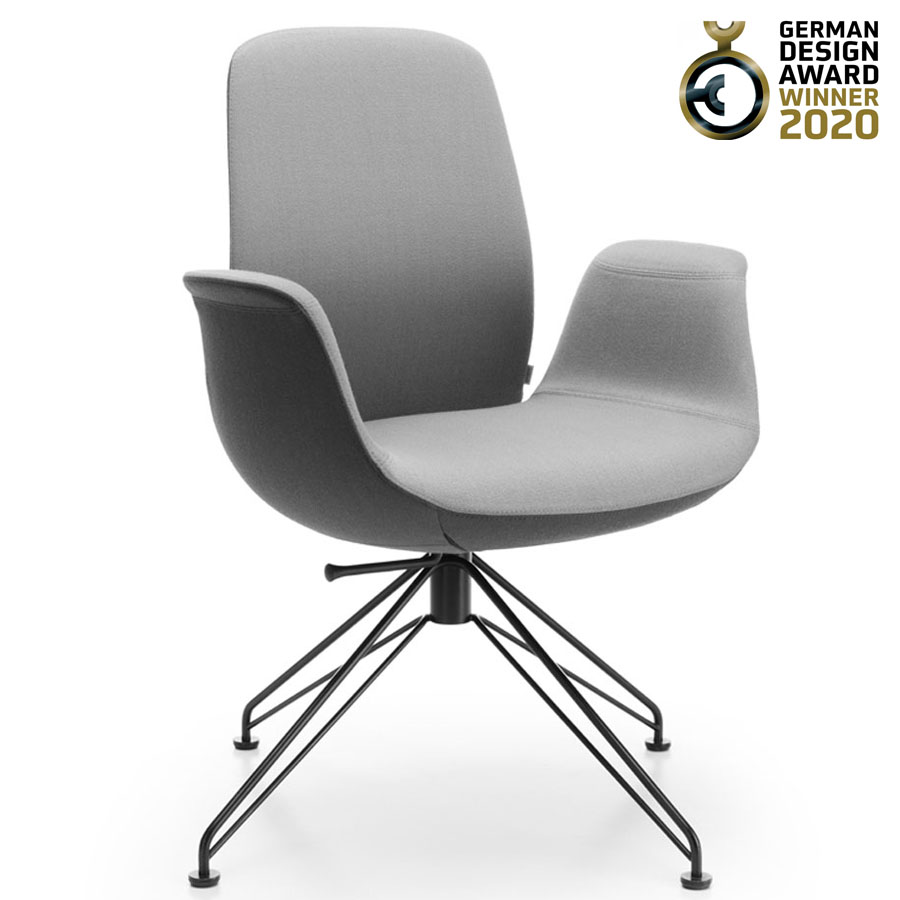 Profim ElliePro 20V3 Bezug grau zweifarbig - Spinnenfuß schwarz