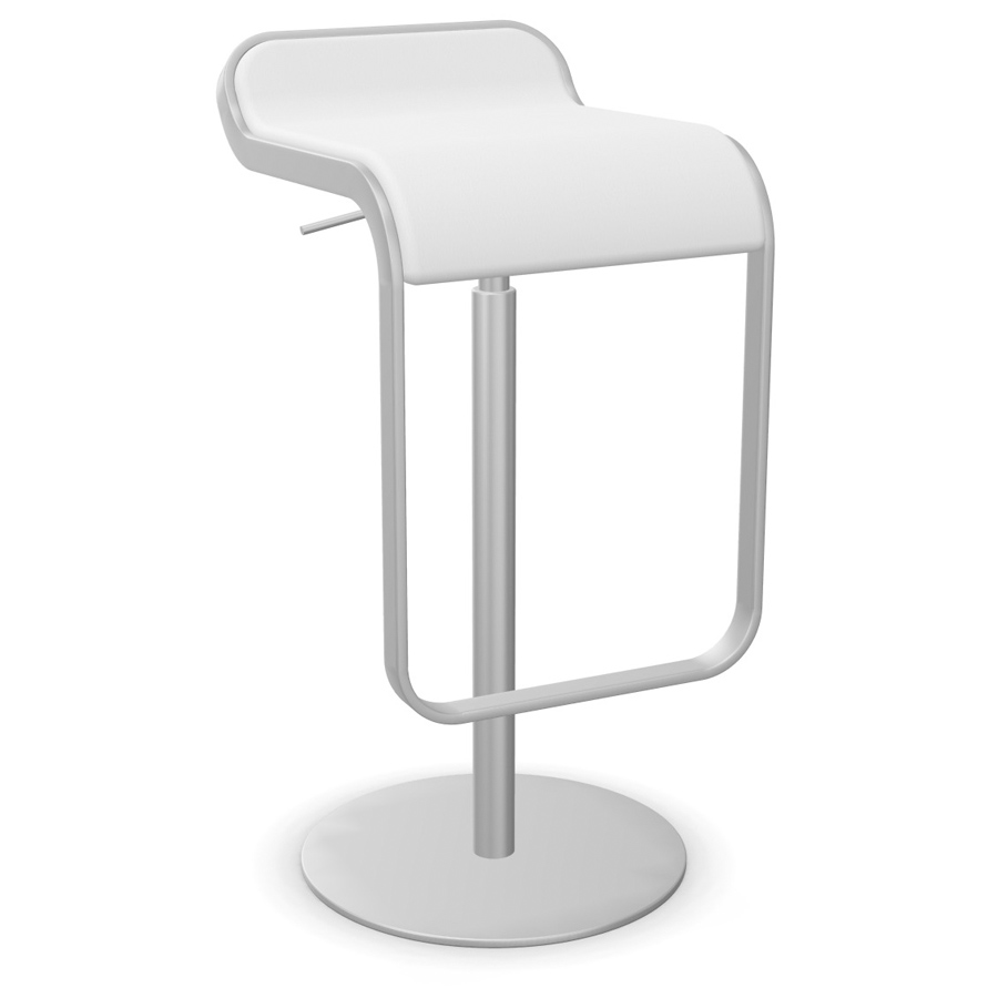 lapalma LEM Gestell verchromt Sitz Leder weiss