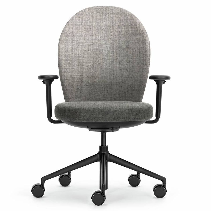 Girsberger Marva Bürostuhl Homeoffice Stoff Remix 123 mit Armlehnen - Frontansicht