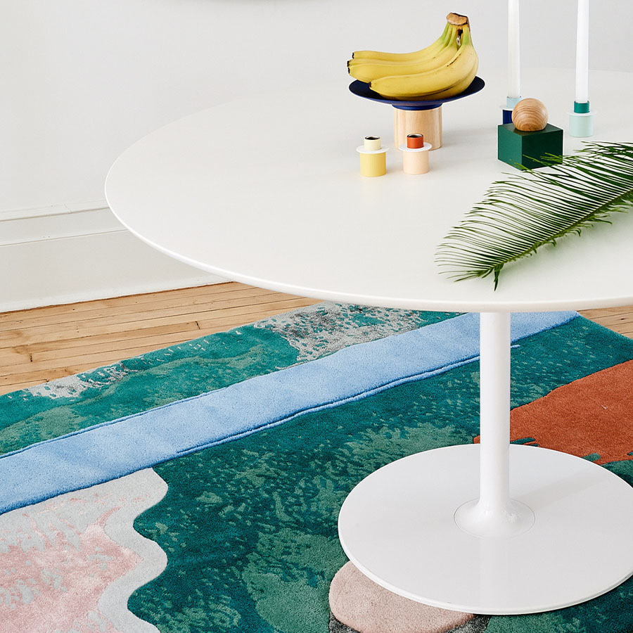 Arper DIZZIE Esstisch Höhe 74 cm weiß