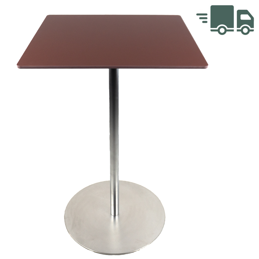 ABVERKAUF: lapalma BRIO H110 Hochtisch | Platte viereckig HPL Fenix Rosso | Gestell verchromt