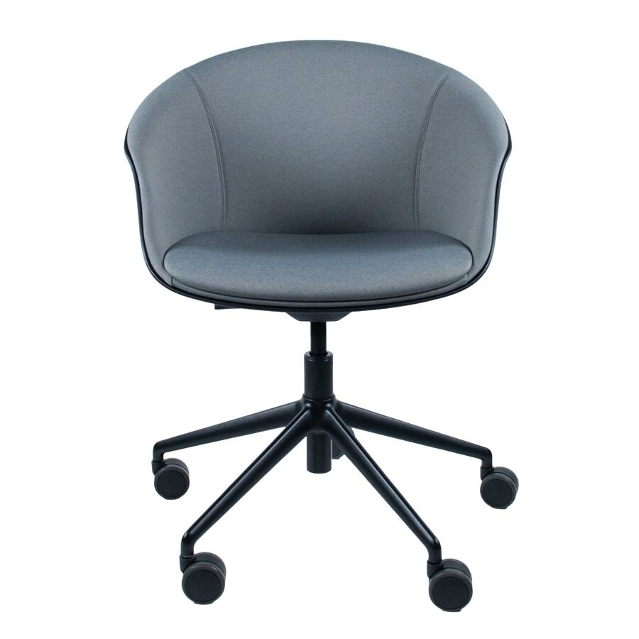 Interstuhl SHUFFLEis1 SU356 - Bezug ERA quarzgrau - Schale schwarz - Front