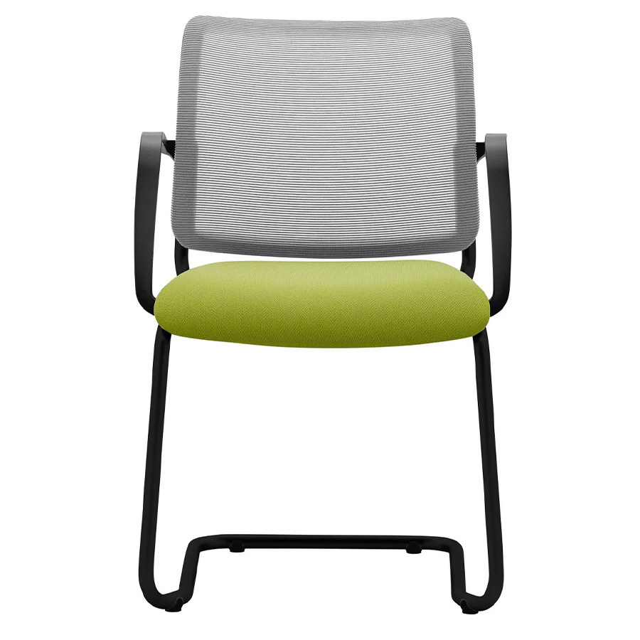 Rim Net Konferenzstuhl Freischwinger Gestell schwarz mit  Armlehnen