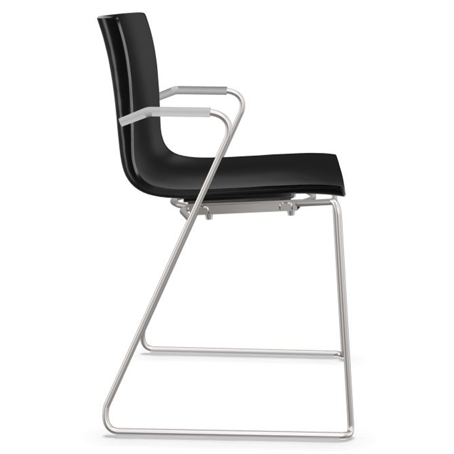 Arper CATIFA 46 0287 einfarbig technisches Kufengestell in schwarz