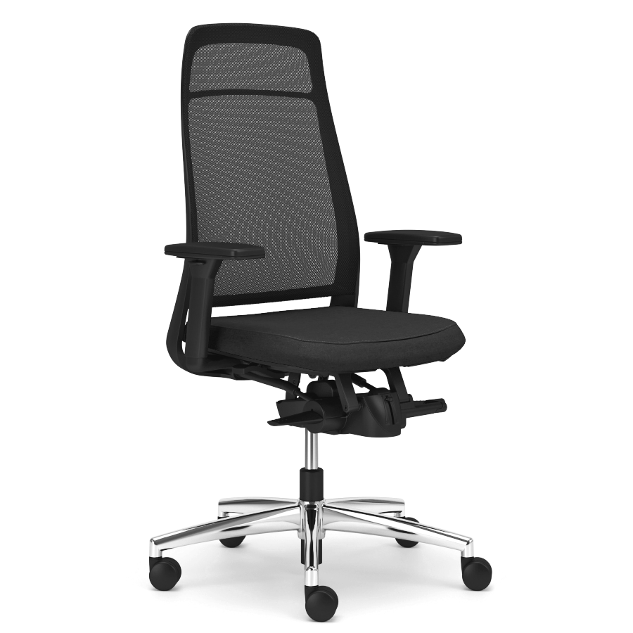 TENSA.NEXT Bürodrehstuhl mit Netzrücken seitlich