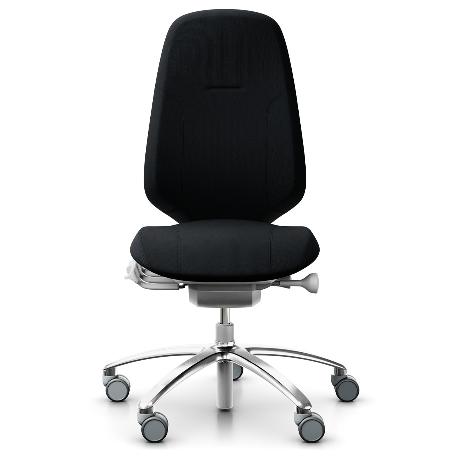 RH Mereo 300 silver-grey hohe Rückenlehne - Fußkreuz poliert