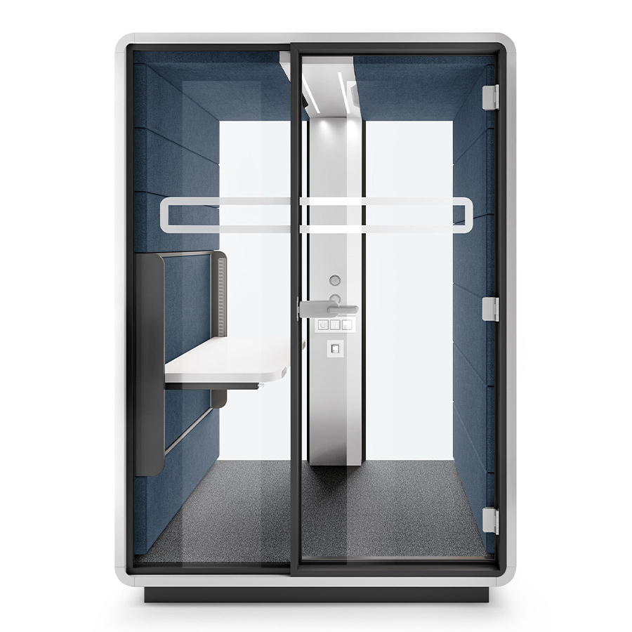 Hushoffice Hushwork.sit&stand Akustikbox konfigurierbar in Wool Indigo