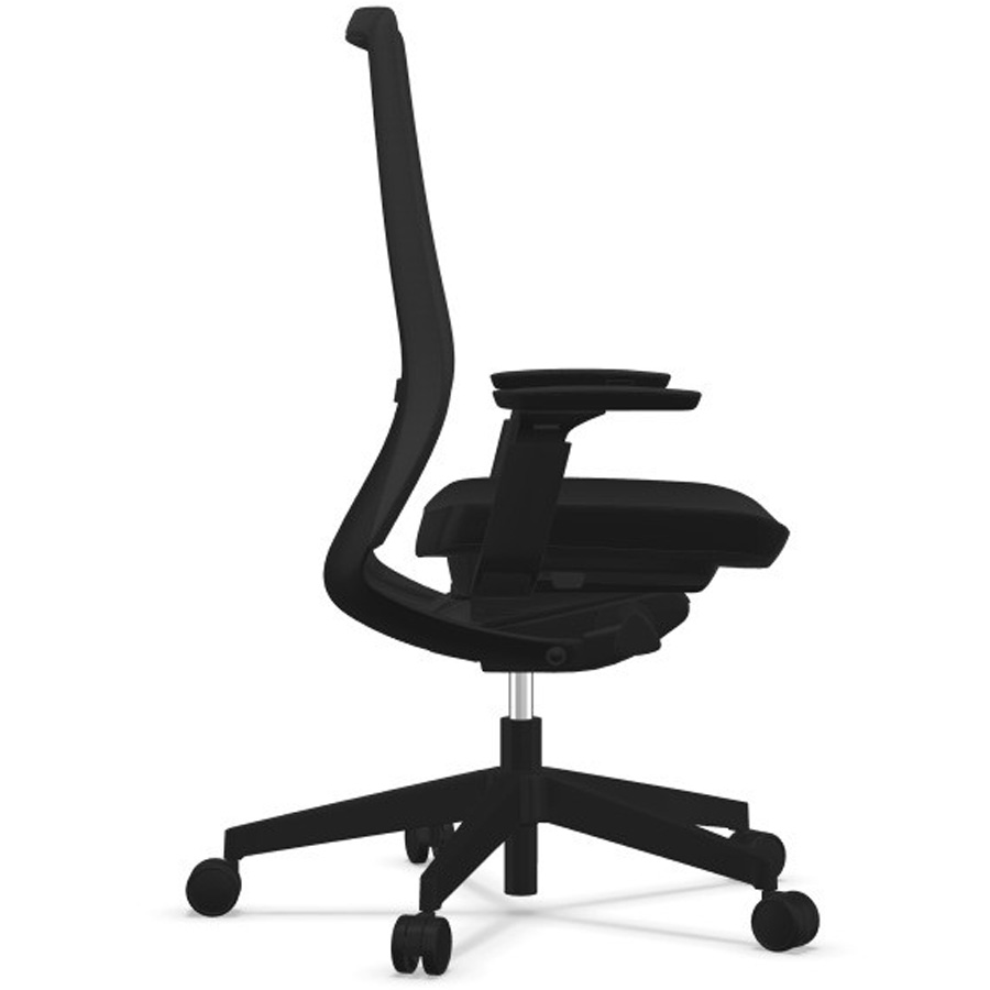 Profim AccisPro mit Netzrücken schwarz und Sitzbezug Next schwarz - Seitenansicht