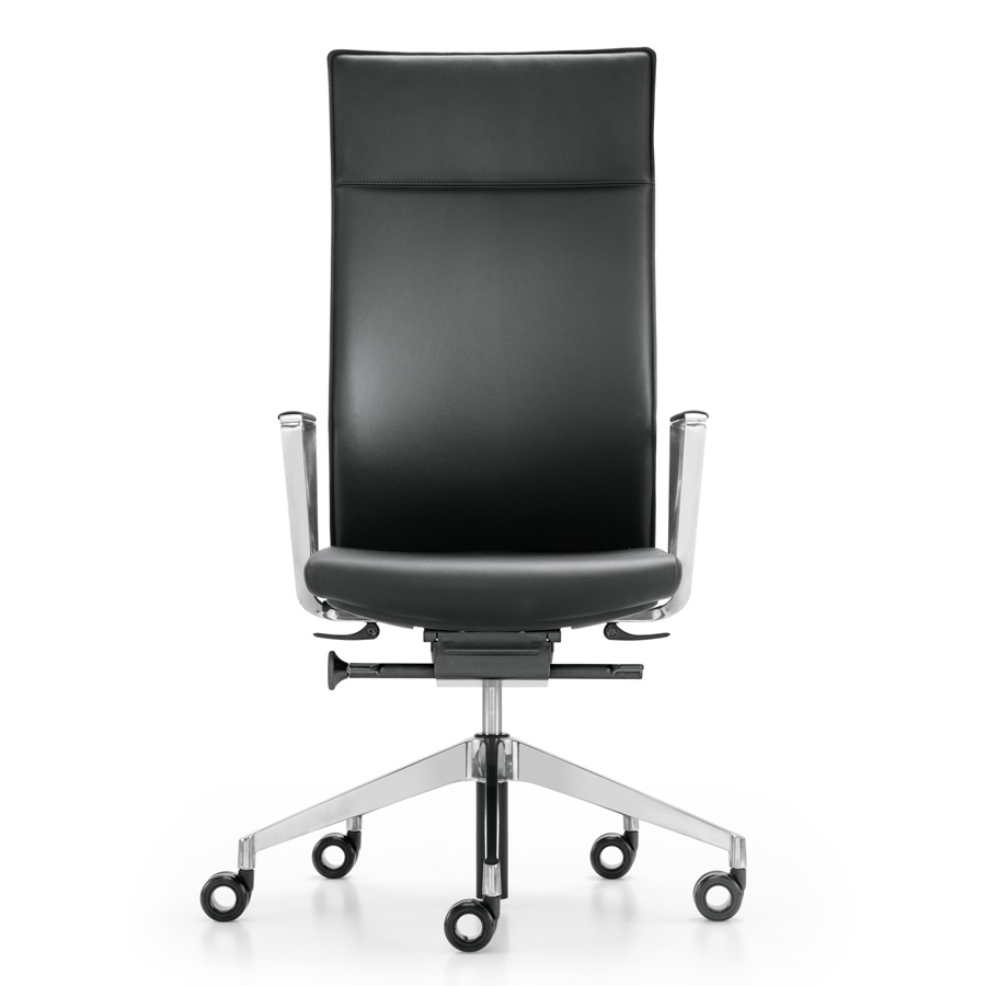 Girsberger Bürostuhl Diagon | Rückenlehne hoch gepolstert | Mit Ringarmlehnen