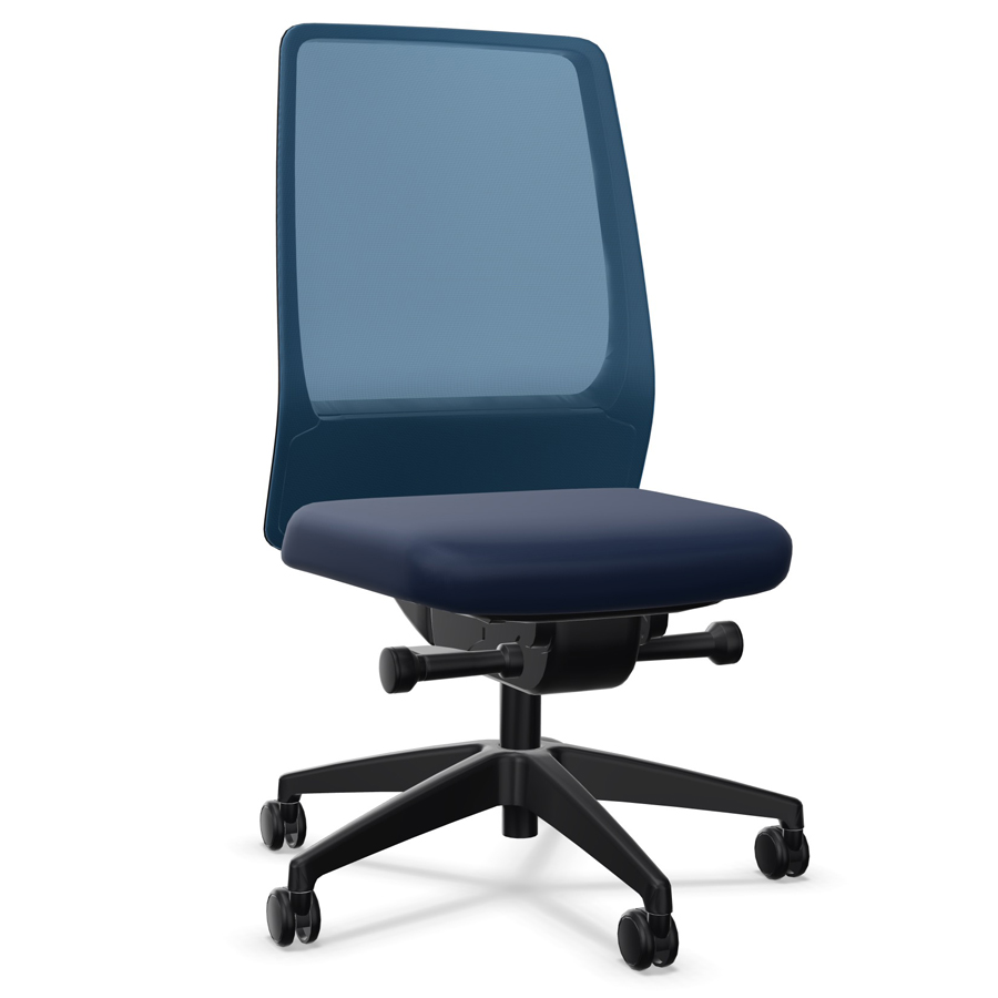 Interstuhl AIMis1 (1S04, 1S046, 1S146) - Frontansicht - Sitzfläche blau