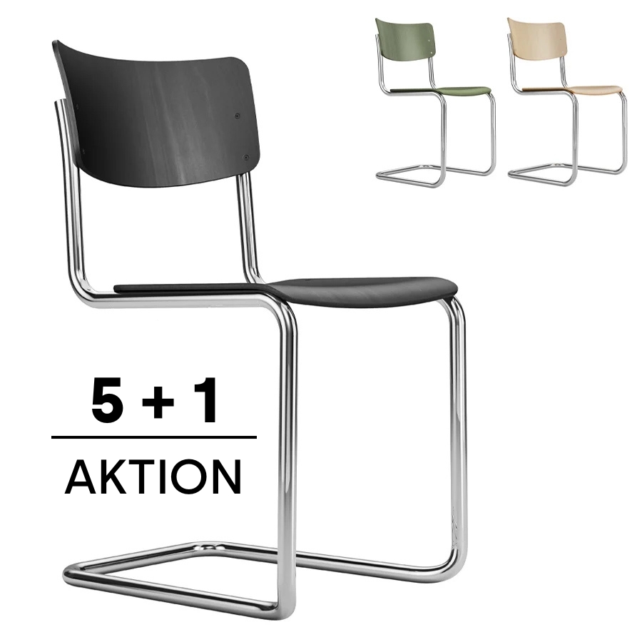 THONET S 43 | Konfigurator | Stahlrohr-Freischwinger | Gestell verchromt
